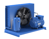 Bock Verflüssigungssatz halbhermetisch SHGX22e/125-4L mit 11,1m³/h Fördervolumen SE55 vorgefüllt sauggasgekühlt