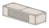 Mitsubishi Zuluft-Plenum mit Luftgrill am Auslass und Schalldämmkulissen (Leistungsgröße 022) für s-MEXT BL79900702