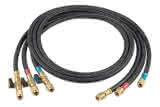 ITE Füllschlauch HDS-72-B/V 1/4" SAE aussen schwarz/blau 180cm mit Kugelventil und Ventilkerndrücker