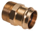 Conex IBP Übergangsnippel AG R konisch Serie 4000 P4243G 28x 1" Rotguss