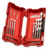 Milwaukee SHOCKWAVE Multimaterial Bohrer 1/4" Hex Kassette 8-teilig 4/5/5/6/6/8/10/12 mm