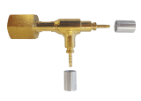 ZEC Pressanschluss T-Stück DN2 2xSchlauchanschlüsse, 1x 1/4", seitlich, Preis per Stück