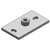 Mefa Grundplatte Typ III Anschluss 1" Platte 137x70x8mm