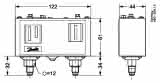 Danfoss Druckschalter KP15 M/24 -0,2 bis 7,5bar, 8 bis 32bar, Bördelanschluss