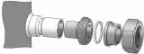 Danfoss Lötstutzen Adaptersatz (1 3/4" ~ 1 3/8") (1 1/4" ~ 7/8")
