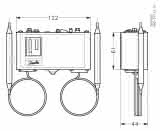 Danfoss Thermostat KP98 M/15 Maximum Reset, 1m Kapillarrohr