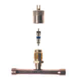 ITE T-Stück Schrader MV-8458 Messing 2x5/8" ODS 1x1/4" SAE aussen
