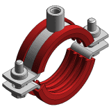 Mefa Maxima PSM Rohrschelle M8/M10 38-45mm rundumgeschweißt Silikon rot