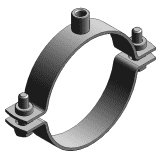 Mefa Maxima PSM Rohrschelle M10/M12 114-118mm rundumgeschweißt ohne Dämmung