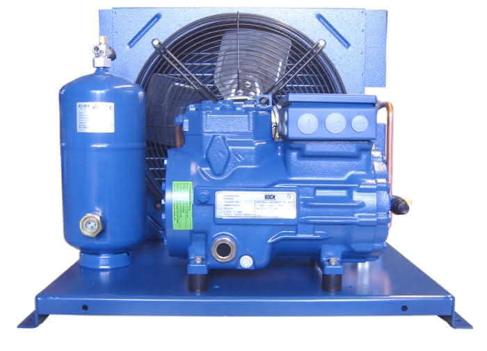 Bock Verflüssigungssatz halbhermetisch SHGX12P/90-4L mit 8m³/h Fördervolumen SE55 vorgefüllt sauggasgekühlt - Detail 1