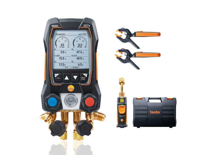 Testo Vakuumset Testo 557s smarte digitale Monteurhilfe mit kabellosem Vakuum-& Zangen-Temperaturfühler - Detail 1