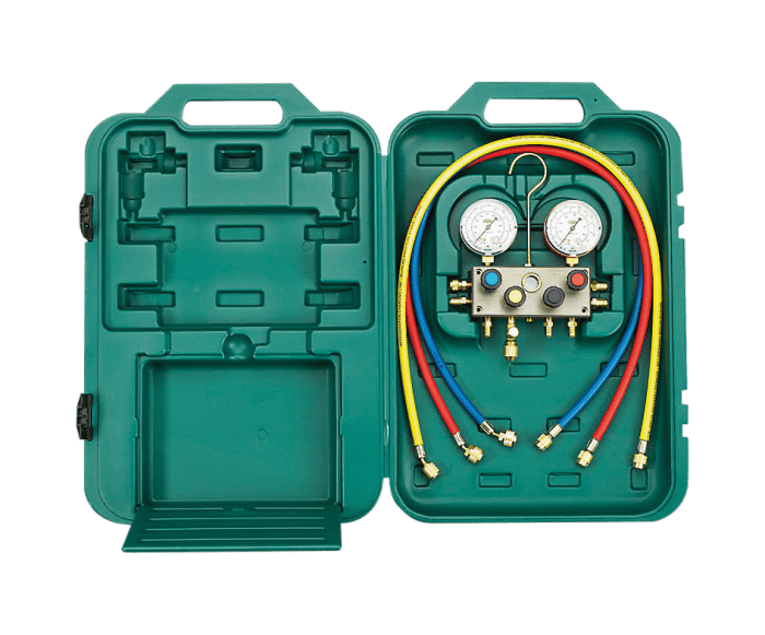 Refco 4-Weg Monteurhilfe M2 BM4-3-DS-R134a mit Rohrfedermanometer - Detail 1