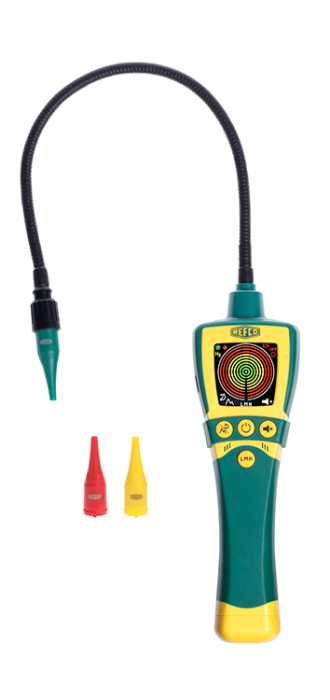 Refco Lecksuchgerät TRITECOR-RCT inklusive 3 Sensoren Kältemittel (grün) brennbare Gase (rot) Formiergase (gelb) - Detail 1