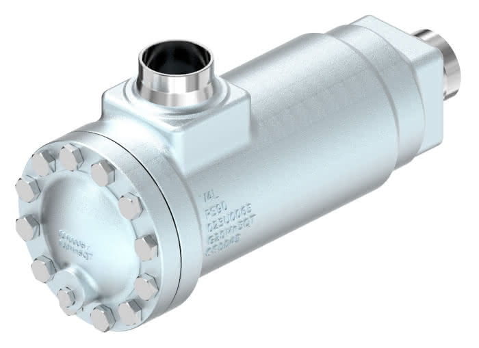 Danfoss Filtertrocknergehäuse DCR 09617B CO2, 90bar, 2 1/8" Lötanschluss, 2 Einsätze - Detail 1