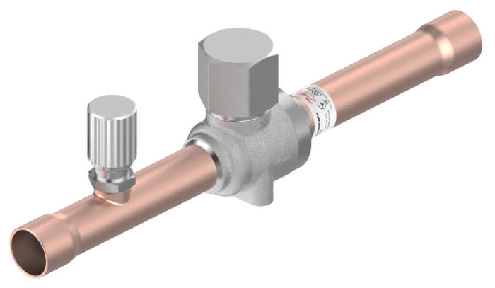 Danfoss Kugelabsperrventil mit Schraderventil GBC 10s H 10mm 90bar/ R744 - Detail 1