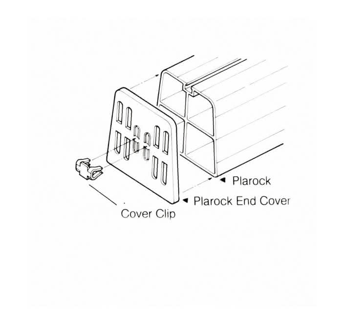 Plarock Satz Endplatte PRC-350N schwarz für SB350-SB2000 - Detail 1