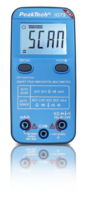 PEAKTECH Multimeter digital P 1073 600V AC/DC mit NCV und Live-Test - Detail 1
