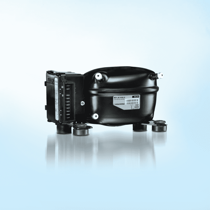 Secop Hubkolbenverdichter vollhermetisch BD1.4F-VSD 12-24VDC H/M/LBP - Detail 1