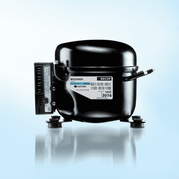 Secop Hubkolbenverdichter vollhermetisch BD350GH 24VDC H/M/LBP - Detail 1