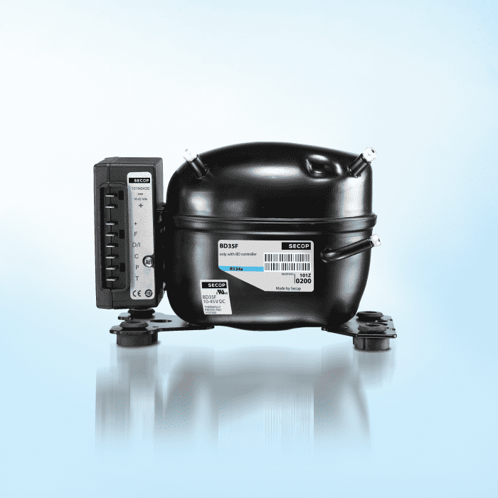 Secop Hubkolbenverdichter vollhermetisch BD80F 12-24VDC LBP - Detail 1