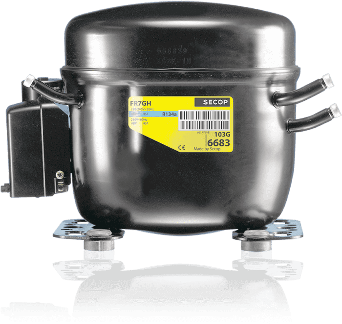 Secop Hubkolbenverdichter vollhermetisch FR7.5G 230V 50/60Hz H/M/LBP - Detail 1