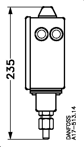 Danfoss Druckschalter RT5A M/15 4 bis 17bar, M12 x 1,5 Anschluss - Detail 1