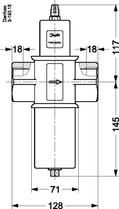Danfoss Kühlwasserregler druckgesteuert WVFX 40 - Detail 1