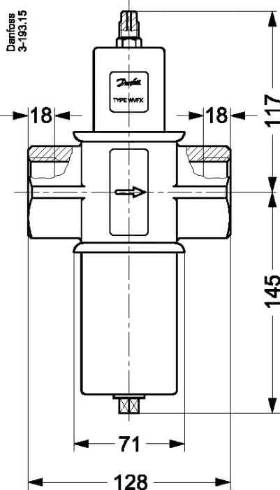 Danfoss Kühlwasserregler druckgesteuert WVFX 40 - Detail 1