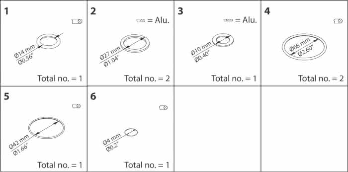 Danfoss Prüf-Dichtungssatz für EVRA 32, AKV + AKVA 20 - Detail 1
