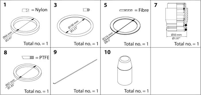 Danfoss Reparaturkit für SVA 200 - Detail 1