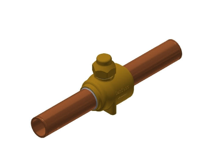 Danfoss Kugelabsperrventil ohne Schraderventil GBCH 18s 18mm CO2 - Detail 1