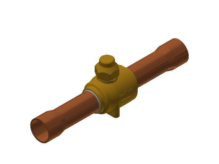 Danfoss Kugelabsperrventil ohne Schraderventil GBCH 22s 7/8" CO2 - Detail 1