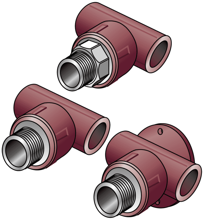 KETRIX T-Stück mit Abgang Aussengewinde 20x1/2" - Detail 1