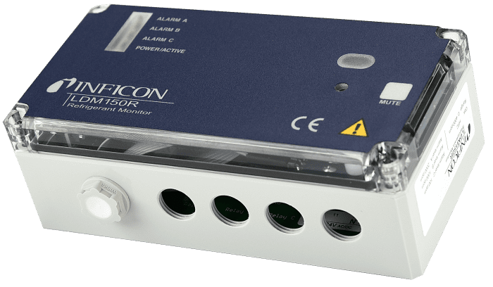 Inficon Gasdetektor LDM150R 12-24V (AC/DC) R290 R660 und R441A 3 Alarmstufen mit Relaisausgang - Detail 1