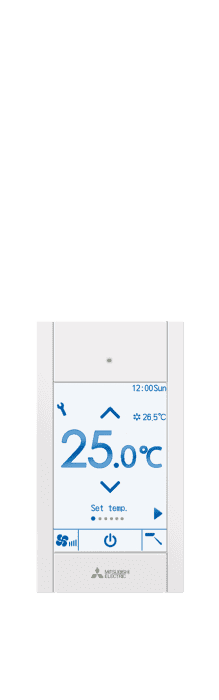 Mitsubishi Kabelfernbedienung PAR-CT01MAA-S mit mehrfarbigem Touchdisplay - Detail 1