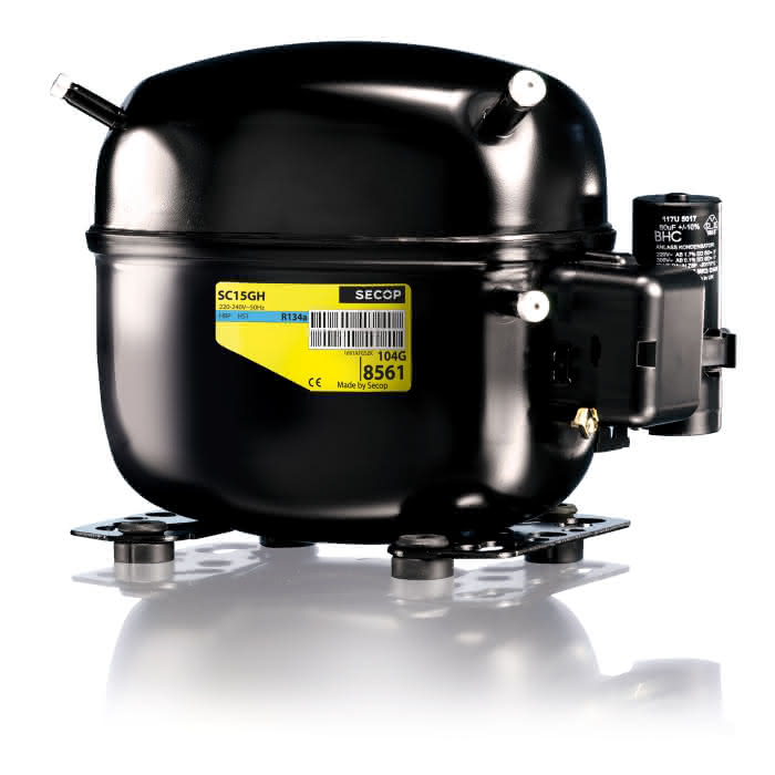 Secop Hubkolbenverdichter vollhermetisch SC15HH 230V 50Hz HBP - Detail 1
