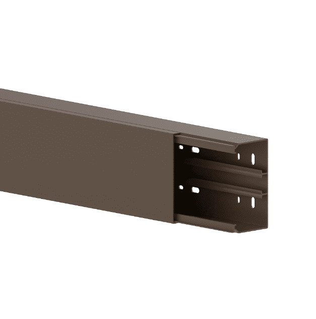 GGK FB 60x110 Leitungsführungskanal mit Bodenlochung und DIN-Montageschiene Farbe 8014 - Detail 1