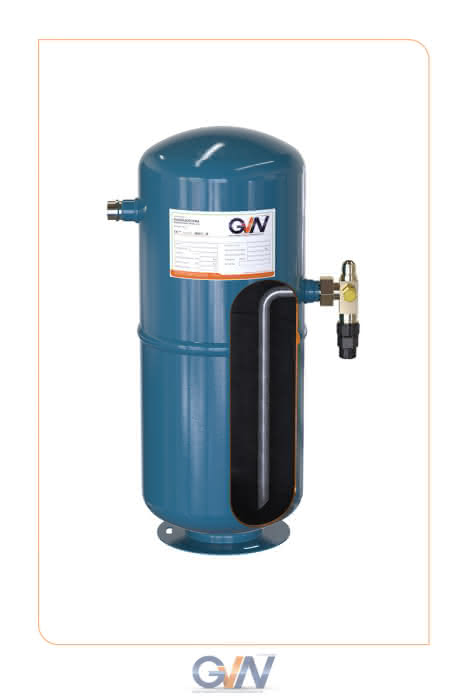 GVN Flüssigkeitssammler 2 Liter, stehend, 33bar, inklusive Ventil - Detail 1