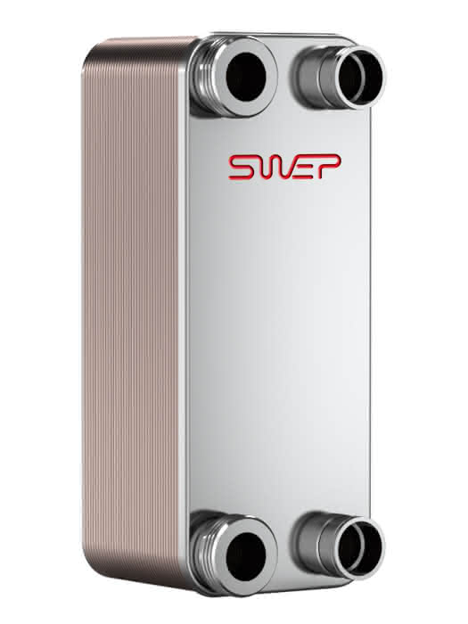 SWEP Wärmetauscher B10THx20/1P-SC-M 2x28U(20)+2x1"&22U(20) - Detail 1