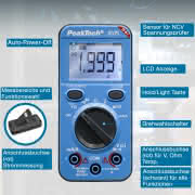 PEAKTECH Multimeter digital P 1071 600V AC/DC mit NCV und Live-Test - More 2