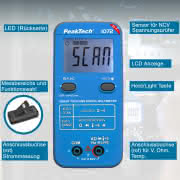 PEAKTECH Smart-Multimeter digital P 1072 600V AC/DC mit NCV und Live-Test - More 2