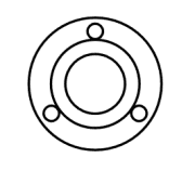 Carly Adapter HCYN 1A3 3 Schrauben 1/4" auf 50 für Ölspiegelregulator - More 2