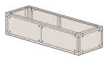 Mitsubishi Zuluft- oder Luftansaug-Plenum (Leer) (Leistungsgröße 006-013) für s-MEXT BL79900201