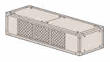 Mitsubishi Zuluft-Plenum mit Luftgrill am Auslass und Schalldämmkulissen (Leistungsgröße 006-013) für s-MEXT BL79900701