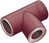 KETRIX T-Stück reduziert 75/40/75mm