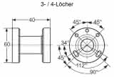 Alco Adapter OM0-CUA Flanschadapter 3/4 Bohrungen für Ölreguliersystem OM3/4