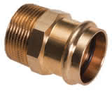 Conex IBP Übergangsnippel AG R konisch Serie 4000 P4243G 28x1 1/4" Rotguss